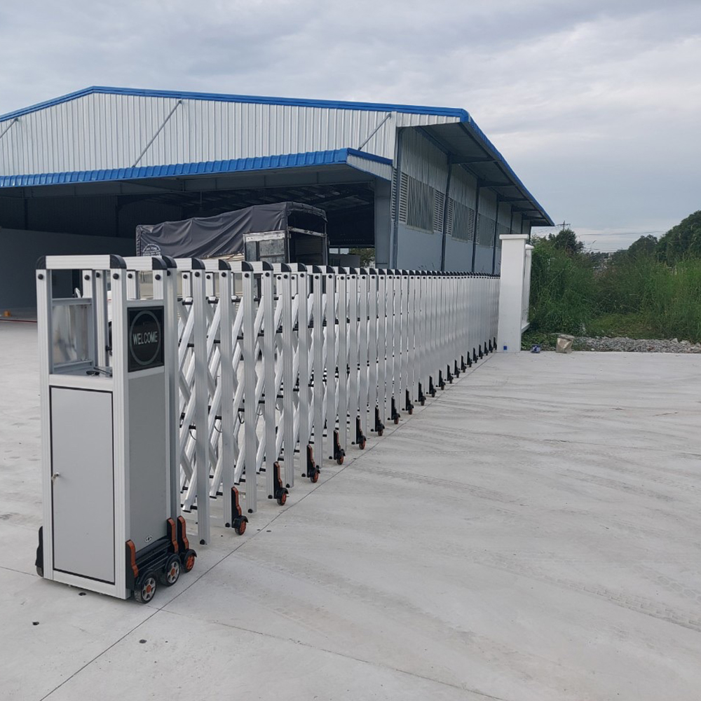Cổng xếp tự động inox